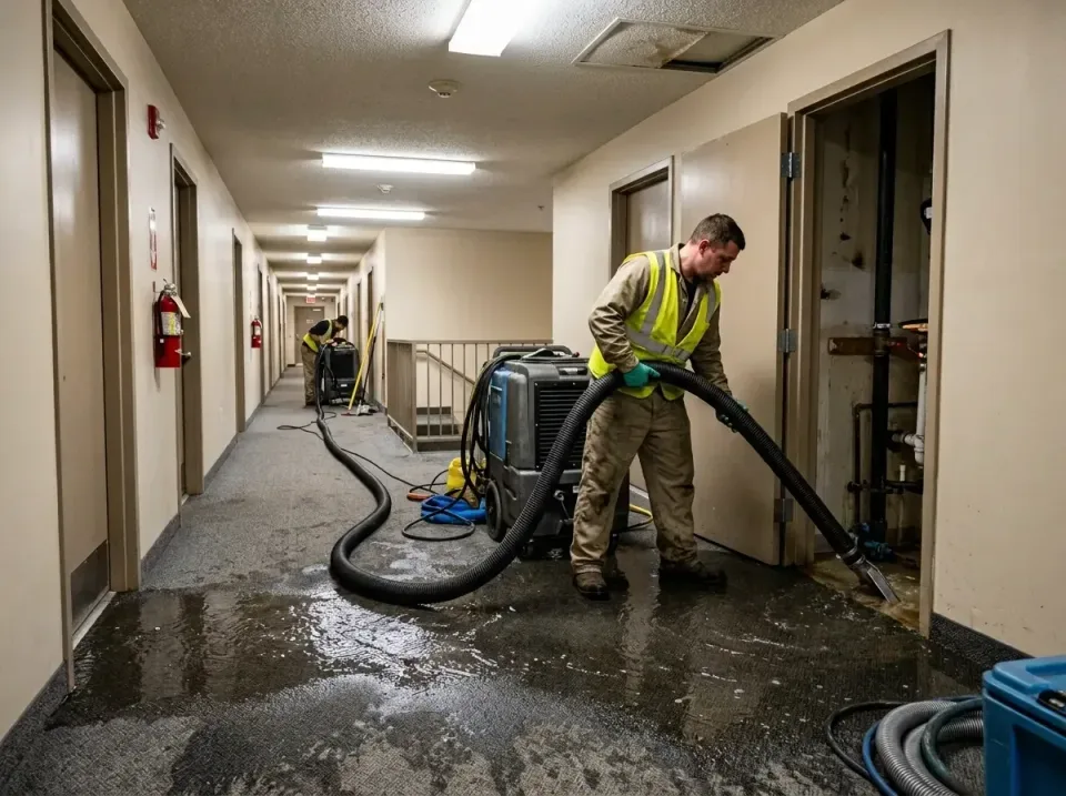 multi-unit-apartment-hallway-f-005 — frequently asked questions, Emergency Burst Pipe Water Extraction & Removal in St. Mari…